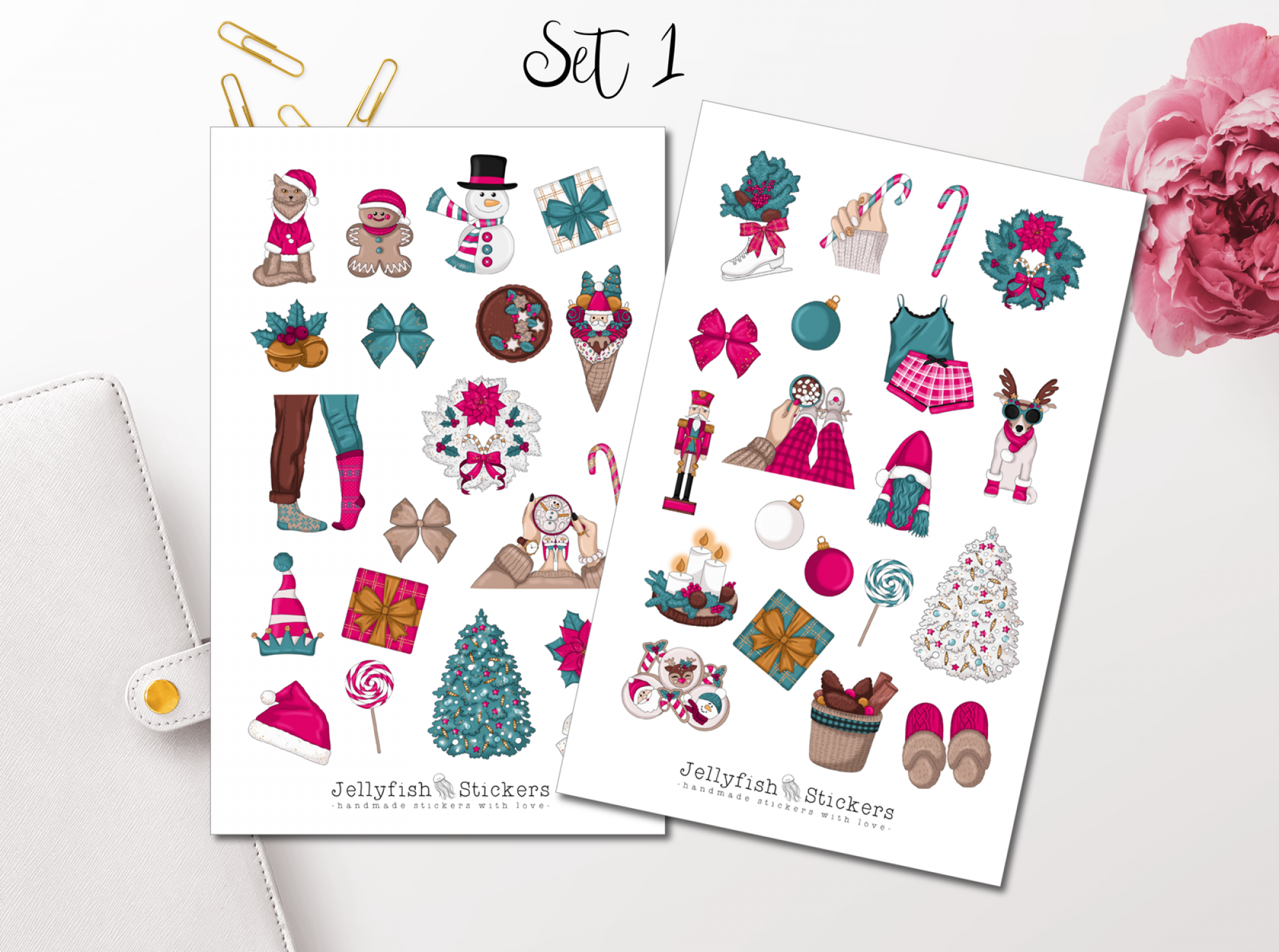 Girls Christmas Sticker Set